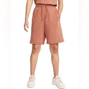 NIKE Sportswear Essential High Rise Fleece Shorts Loose DM6123-215 Womens Size S